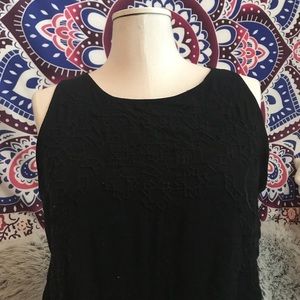 Black embroidered shirt